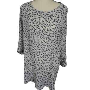 Zara Collection Women's Large Tunic 3/4 Sleeves Lightweight High Low Style